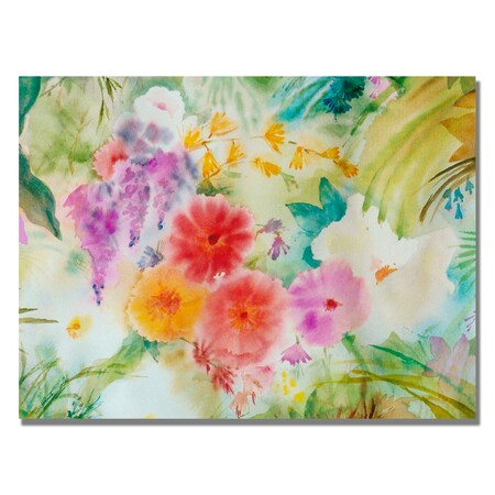 Trademark Fine Art Sheila Golden 'Dream Flowers' Canvas Art, 18x24 SG0124-C1824GG